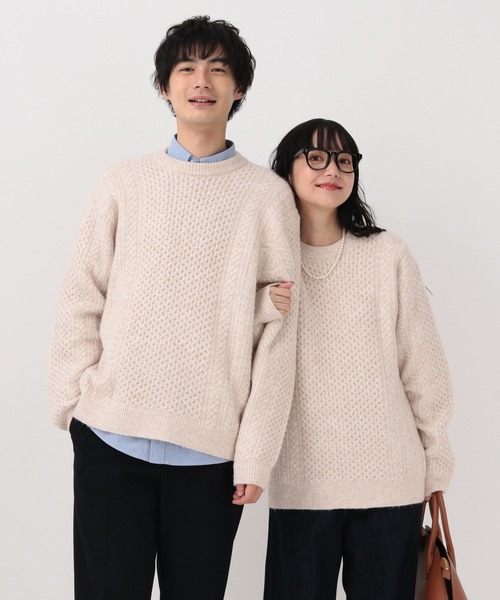セール】フワフワHugmeケーブルプルオーバー/581034（ニット/セーター