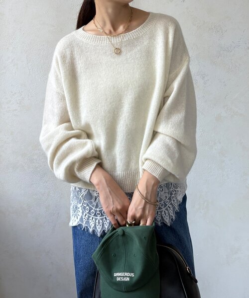 DouDou（ドゥドゥ）の「ヤクウールプルオーバー（ニット/セーター・レディース・ブルー/オフホワイト/チャコールグレー/ブラウン・FREE）」の20枚目の写真