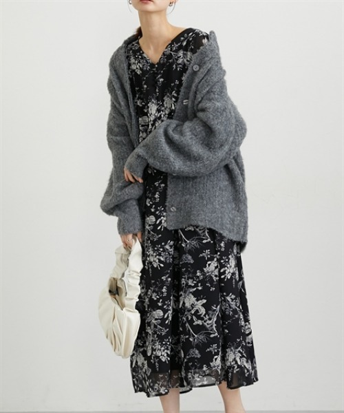 nissen(ニッセン)の「花柄シフォンウエスト切替ワンピース(ウォッシャブル素材)(ワンピース・レディース・モカ/ブラック・M/L/LL/PS/PM/PSS/T3L/TLL/TL/TM)」の10枚目の写真