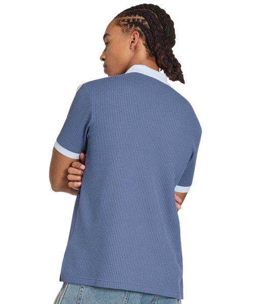 adidas(アディダス)の「adidas WAFFLE KNIT POLO SHIRT / アディダス ワッフル ニット ポロシャツ(ポロシャツ・メンズ・ダークブルー・L/M/XL/S/XXL)」の3枚目の写真