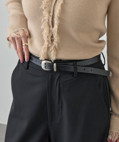 SHENERY（シーナリー）の「シルバーバックルベルト（ベルト・レディース・ブラック/キャメル・FREE）」の2枚目の写真