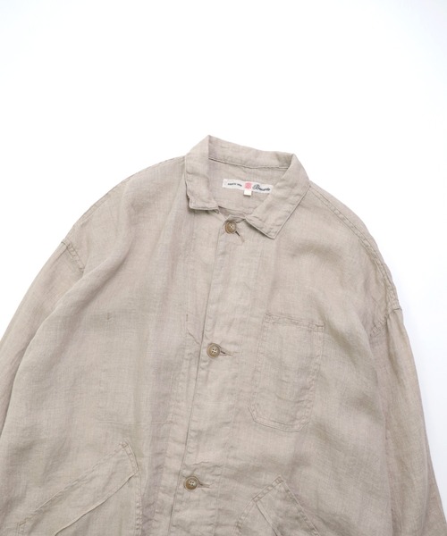 Brocante（ブロカント）の「[Brocante / ブロカント] リネン先染ガーゼ ジャルダンコート（ステンカラーコート・レディース・ベージュ・2）」の17枚目の写真