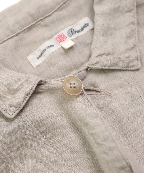 Brocante（ブロカント）の「[Brocante / ブロカント] リネン先染ガーゼ ジャルダンコート（ステンカラーコート・レディース・ベージュ・2）」の18枚目の写真