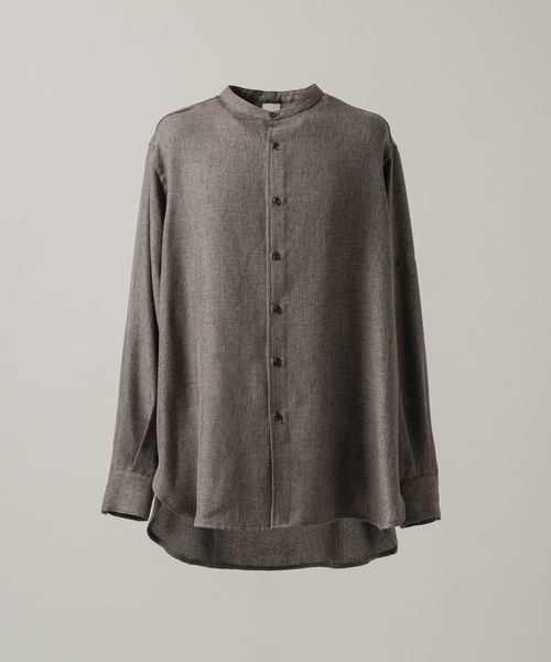 CASPER JOHN（キャスパージョン）の「Over band collar shirts/オーバーバンドカラーシャツ（シャツ/ブラウス・メンズ・ブラウン/アイボリー・LARGE/MEDIUM/SMALL/X-SMALL）」の14枚目の写真