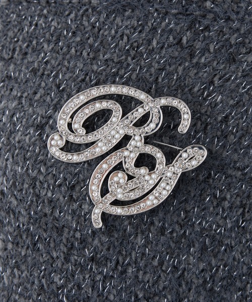 one after another NICE CLAUP(ワンアフターアナザーナイスクラップ)の「ブローチ付きモールミニワンピース(ニット/セーター・レディース・ピンク/レッド/アイボリー/サックスブルー/チャコールグレー・FREE)」の7枚目の写真