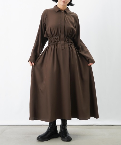 LUCA/LADY LUCK LUCA（ルカ/レディラックルカ）の「LC/LLL ウエストギャザーワンピース（ワンピース・レディース・ブラック/ブラウン・FREE）」の14枚目の写真