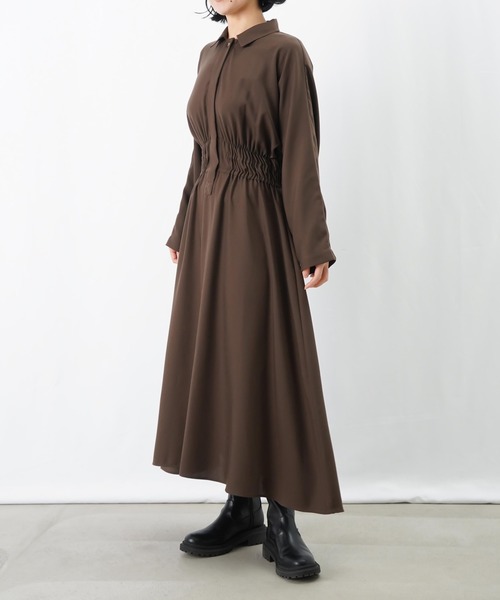 LUCA/LADY LUCK LUCA（ルカ/レディラックルカ）の「LC/LLL ウエストギャザーワンピース（ワンピース・レディース・ブラック/ブラウン・FREE）」の10枚目の写真