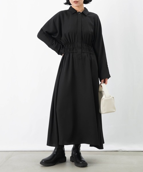 LUCA/LADY LUCK LUCA（ルカ/レディラックルカ）の「LC/LLL ウエストギャザーワンピース（ワンピース・レディース・ブラック/ブラウン・FREE）」の5枚目の写真