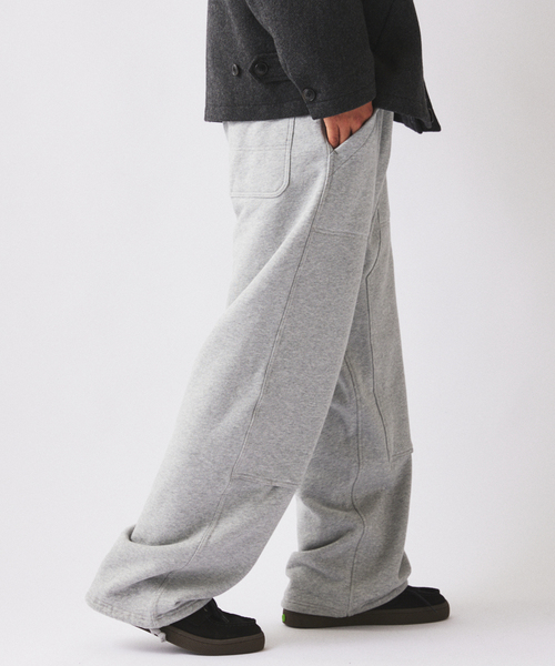 JOURNAL STANDARD relume（ジャーナルスタンダード　レリューム）の「ループスウェット ダブルニー イージーパンツ（スウェットパンツ・メンズ・グレー/カーキ/ブラウン・SMALL/MEDIUM/LARGE）」の21枚目の写真