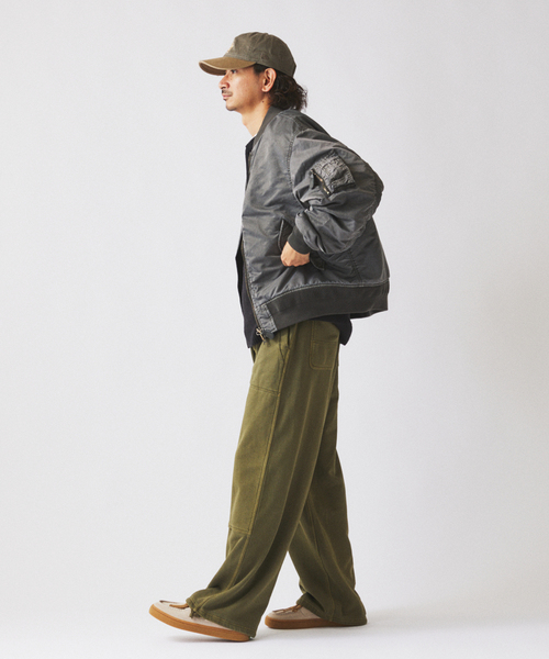 JOURNAL STANDARD relume（ジャーナルスタンダード　レリューム）の「ループスウェット ダブルニー イージーパンツ（スウェットパンツ・メンズ・グレー/カーキ/ブラウン・SMALL/MEDIUM/LARGE）」の10枚目の写真