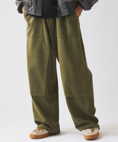 JOURNAL STANDARD relume（ジャーナルスタンダード　レリューム）の「ループスウェット ダブルニー イージーパンツ（スウェットパンツ・メンズ・グレー/カーキ/ブラウン・SMALL/MEDIUM/LARGE）」の11枚目の写真