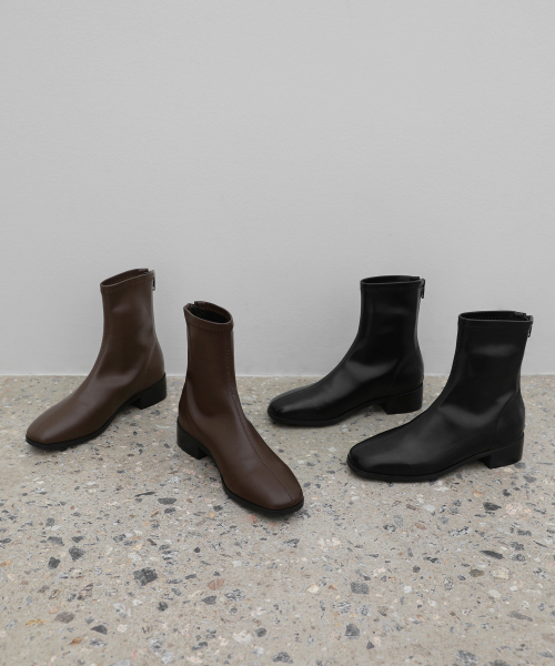 SAPPUN（サプン）の「リオサソックスアンクルブーツ（3.5cm）（ブーツ・レディース・ブラック/ダークブラウン・25cm/25.5cm/22cm/22.5cm/23cm/23.5cm/24cm/24.5cm）」の3枚目の写真