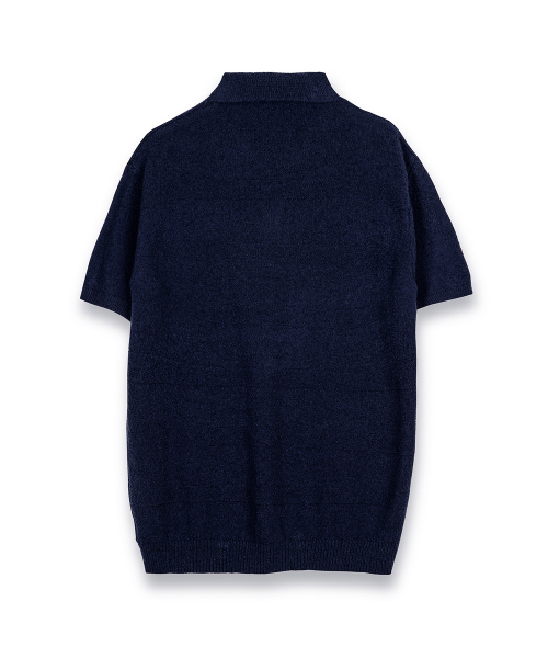 CONNECT KINLOCH(コネクトキンロック)の「テリー ボタンカラー 半袖 ニット (ネイビー)(ポロシャツ・メンズ・その他・MEDIUM/LARGE/X-LARGE)」の4枚目の写真