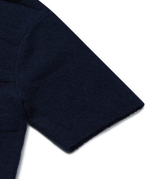 CONNECT KINLOCH(コネクトキンロック)の「テリー ボタンカラー 半袖 ニット (ネイビー)(ポロシャツ・メンズ・その他・MEDIUM/LARGE/X-LARGE)」の6枚目の写真