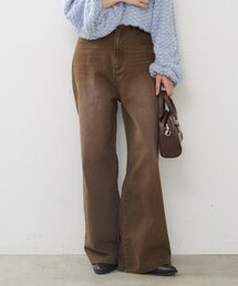 Kastane（カスタネ）の「【2サイズ展開/低身長サイズ】ストレートバックベルトデニムパンツ（デニムパンツ）」