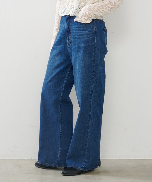 Kastane(カスタネ)の「【2サイズ展開/低身長サイズ】ストレートバックベルトデニムパンツ(デニムパンツ・レディース・ブルー/ブラック/ダークブラウン・0/1)」の14枚目の写真