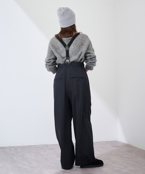 FRAMeWORK(フレームワーク)の「SUSPENDERS パンツ(スラックス・レディース・ネイビー・38/36)」の5枚目の写真