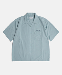 ESPIONAGE（エスピオナジ）の「Script Logo Open Collar S/S Shirt Rusty Blue（シャツ/ブラウス）」
