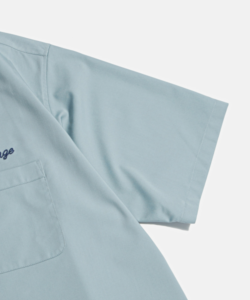 ESPIONAGE(エスピオナジ)の「Script Logo Open Collar S/S Shirt Rusty Blue(シャツ/ブラウス・レディース・その他・LARGE/MEDIUM/X-LARGE)」の6枚目の写真