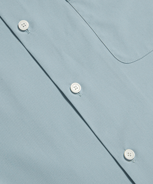 ESPIONAGE(エスピオナジ)の「Script Logo Open Collar S/S Shirt Rusty Blue(シャツ/ブラウス・レディース・その他・LARGE/MEDIUM/X-LARGE)」の7枚目の写真