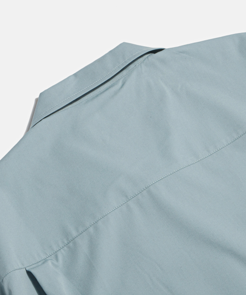 ESPIONAGE(エスピオナジ)の「Script Logo Open Collar S/S Shirt Rusty Blue(シャツ/ブラウス・レディース・その他・LARGE/MEDIUM/X-LARGE)」の9枚目の写真