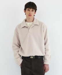 SHEARING FLEECE POLO - CREAM