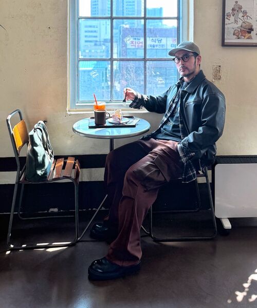 DRAWFIT WOMEN（ドローフィットウーマン）の「リスト オーバーサイズ レザー ブルゾン [ブラウン]（テーラードジャケット・レディース・その他・MEDIUM/SMALL）」の5枚目の写真