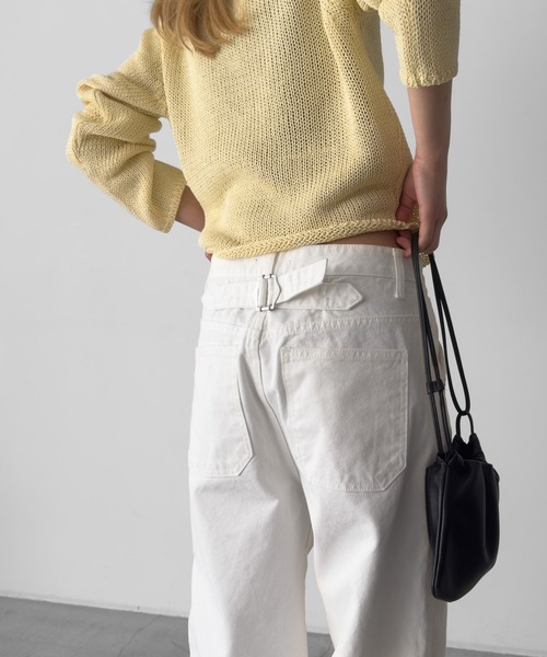 CANAL JEAN(キャナルジーン)の「HARING ウォッシングコットンワークパンツ(デニムパンツ・レディース・ホワイト・SMALL/MEDIUM)」の11枚目の写真