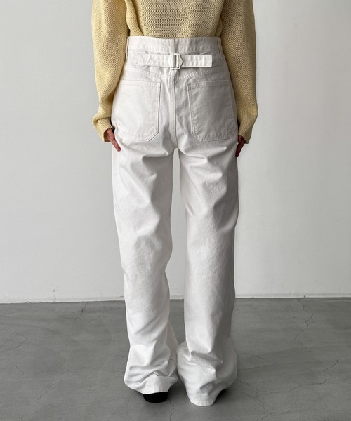 CANAL JEAN(キャナルジーン)の「HARING ウォッシングコットンワークパンツ(デニムパンツ・レディース・ホワイト・SMALL/MEDIUM)」の7枚目の写真