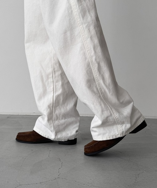 CANAL JEAN(キャナルジーン)の「HARING ウォッシングコットンワークパンツ(デニムパンツ・レディース・ホワイト・SMALL/MEDIUM)」の4枚目の写真