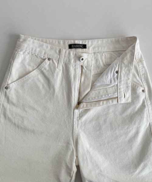 CANAL JEAN(キャナルジーン)の「HARING ウォッシングコットンワークパンツ(デニムパンツ・レディース・ホワイト・SMALL/MEDIUM)」の3枚目の写真