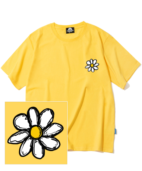 TRIPSHION(トリップション)の「DRAWING DAISY ロゴTシャツ - イエロー(Tシャツ/カットソー・メンズ・その他・LARGE/MEDIUM/X-LARGE)」の1枚目の写真