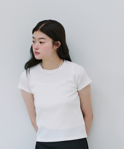 YUPPE(ヨッペ)の「GOLGI LINE T-SHIRT_WHITE(Tシャツ/カットソー・レディース・その他・SMALL/MEDIUM)」の1枚目の写真