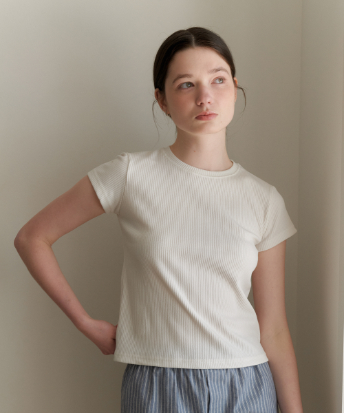 YUPPE(ヨッペ)の「GOLGI LINE T-SHIRT_WHITE(Tシャツ/カットソー・レディース・その他・SMALL/MEDIUM)」の6枚目の写真