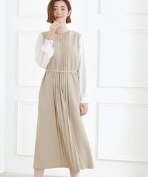 grove（グローブ）の「【手洗いOK】フロントプリーツ袖コンシャスワンピース（ワンピース）」