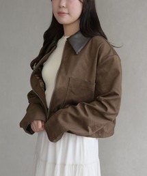 31 Sons de mode | レザーカラーブルゾン(ブルゾン)