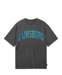 [クールコットン] ピグメントアーチロゴTシャツ_ダークグレー