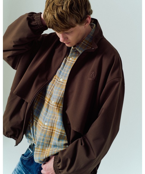 ADAM PATEK(アダムパテック)の「【ADAMPATEK/アダムパテック】stand collar blouson スタンドカラーブルゾン(ブルゾン・メンズ・ブラウン/ダークグレー/ブラック・1/2)」の3枚目の写真