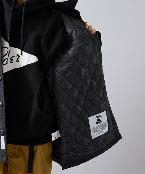 POLeR（ポーラー）の「【POLER / ポーラー】 INSULATED WOOL OVERSHIRT / メルトンウールオーバーシャツジャケット（シャツ/ブラウス・メンズ・ブラック・L/M）」の11枚目の写真