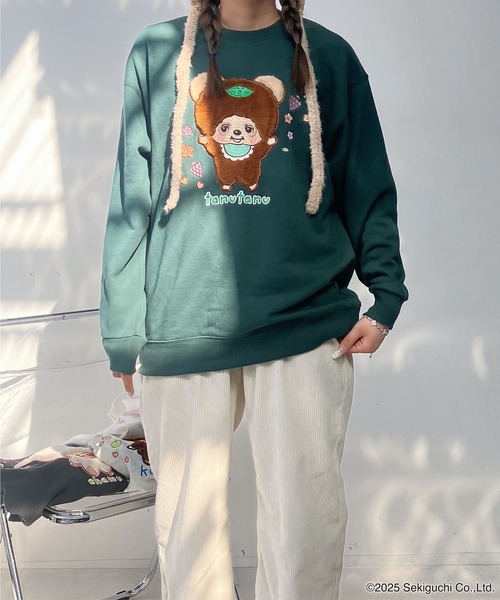 AS KNOW AS plus(アズノゥアズプラス)の「♪アクリルキーホルダー付き モンチッチフレンズスウェットプルオーバー【 Monchhichi / モンチッチ 】(スウェット・レディース・チャコールグレー/アイボリー/オートミール/ダークグリーン・FREE)」の10枚目の写真