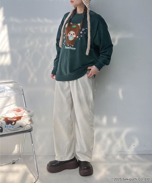 AS KNOW AS plus(アズノゥアズプラス)の「♪アクリルキーホルダー付き モンチッチフレンズスウェットプルオーバー【 Monchhichi / モンチッチ 】(スウェット・レディース・チャコールグレー/アイボリー/オートミール/ダークグリーン・FREE)」の14枚目の写真