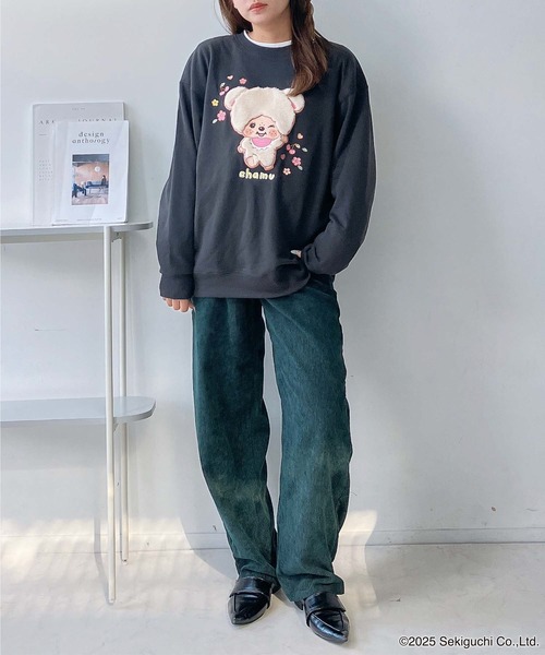 AS KNOW AS plus(アズノゥアズプラス)の「♪アクリルキーホルダー付き モンチッチフレンズスウェットプルオーバー【 Monchhichi / モンチッチ 】(スウェット・レディース・チャコールグレー/アイボリー/オートミール/ダークグリーン・FREE)」の18枚目の写真