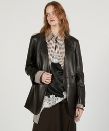 PRANK PROJECT | 【2026Spring Pre-Order】ラムレザーノーカラージャケット / Lamb Leather No-Collar Jacket(ノーカラージャケット)
