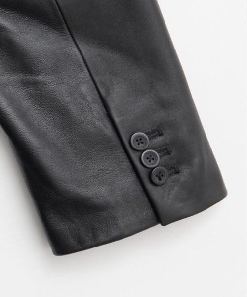 PRANK PROJECT（プランクプロジェクト）の「【2026Spring Pre-Order】ラムレザーノーカラージャケット / Lamb Leather No-Collar Jacket（ノーカラージャケット・レディース・ブラック/ブラウン・FREE）」の22枚目の写真