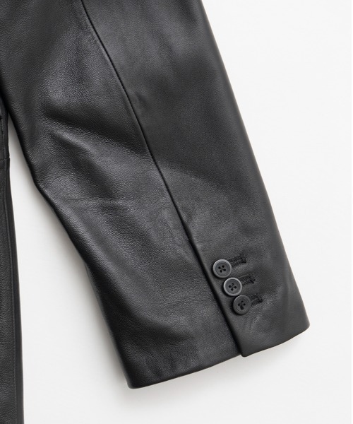 PRANK PROJECT（プランクプロジェクト）の「【2026Spring Pre-Order】ラムレザーノーカラージャケット / Lamb Leather No-Collar Jacket（ノーカラージャケット・レディース・ブラック/ブラウン・FREE）」の21枚目の写真