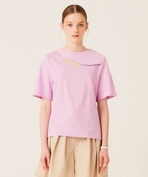 the studio k（ ）の「ROUND SLIT COTTON T-SHIRTS (LAVENDER)（Tシャツ/カットソー）」