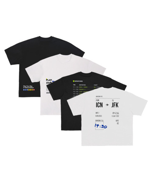 (4pack) Travel Overfit T-Shirt