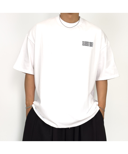 PACIENCIA(パシエンシア)の「PA.DEPT オーバーサイズ半袖(Tシャツ/カットソー・メンズ・ホワイト/ブラック/カーキ/ダークグレー・X-LARGE/XX-LARGE/LARGE)」の2枚目の写真