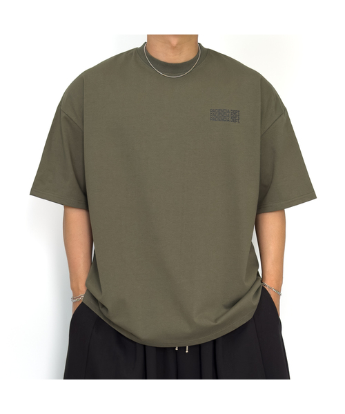 PACIENCIA(パシエンシア)の「PA.DEPT オーバーサイズ半袖(Tシャツ/カットソー・メンズ・ホワイト/ブラック/カーキ/ダークグレー・X-LARGE/XX-LARGE/LARGE)」の1枚目の写真