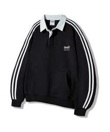 YOSEMITE（ヨセミティ）の「OG ラグビーカラー スウェット ブラック YMT-102（スウェット）」